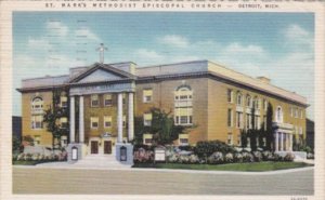 Church St Mary's Methodist Episcopal Church Detroit Michigan 1935 Curteich