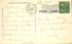 Beautiful Residential Street - Fort Lauderdale FL, Florida - pm 1945 - Linen