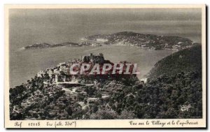 Old Postcard View Of The Eze Village and Cap Ferrat