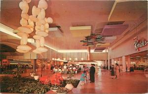 Court of Flowers Chris Town Shopping Center 1950s Petley postcard 7073 Interior