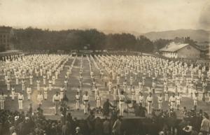 ATHLETIC SPORT PARADE 1919 ANTIQUE REAL PHOTO POSTCARD RPPC