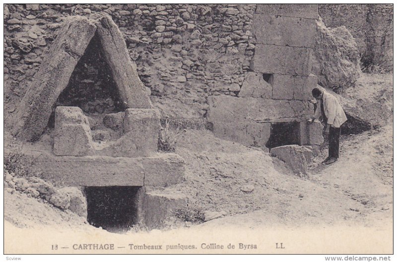 CARTHAGE, Tunisia, 1900-1910's; Tombeaux Puniques, Colline De Byrsa