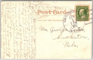 1912 Post Office Topeka Kansas KS Historic Building Landmark Posted Postcard