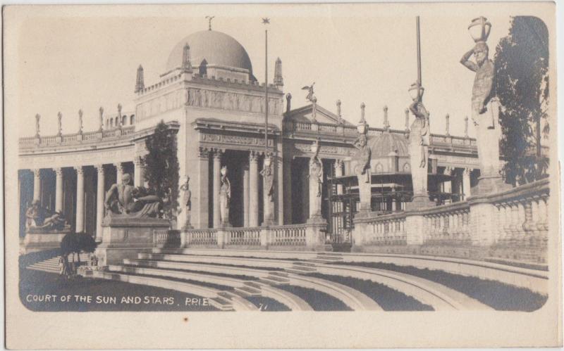 '15 California Postcard Panama–Pacific International Exposition RPPC SUN & STARS