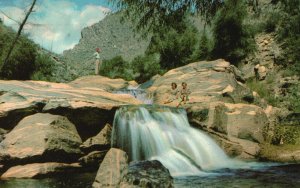 Vintage Postcard 1962 Waterfalls in Sabino Canyon Coronado National Forest