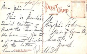 The Manila Hotel Manila Philippines 1921 Missing Stamp 