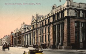 Postcard 1922 Government Buildings Merrion Square Dublin Ireland Structures