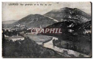 Old Postcard Lourdes Vue Generale And The Pic Du Jer