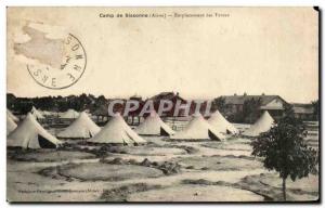 Old Postcard Camp of Sissonne Location of Army Tents