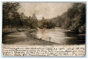 1902 View of Cannon Hill Park Birmingham England Posted Antique Postcard