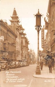 RPPC CHINATOWN SAN FRANCISCO CALIFORNIA REAL PHOTO POSTCARD (1940s) !!