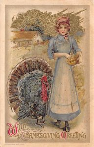 Artist Samuel Schmucker Vintage Thanksgiving Postcard