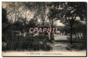 Algeria Constantine Old Postcard The Square of the Republic