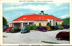 Postcard The Hot Shoppes Drive-In Restaurants Washington Baltimore Philadelphia