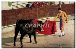 Postcard Old Bull Bullfight pass Bullfight Muleta