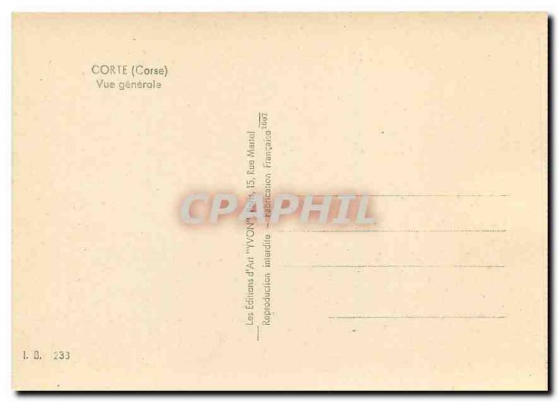 Postcard Modern Corte Corse General view