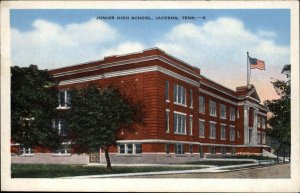 Jackson Tennessee TN Junior High School 1930s-50s Vintage Postcard