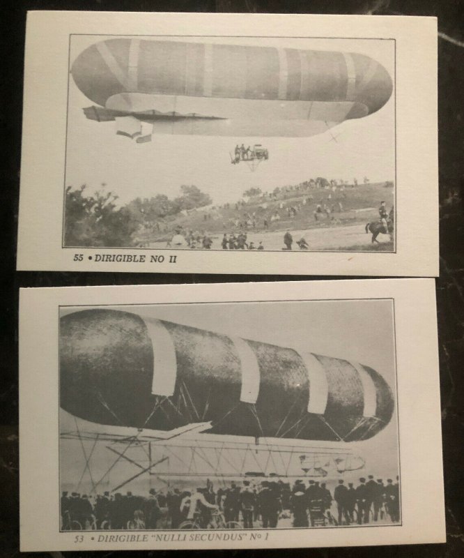 Scarce 12 Originals Mint British Dirigibles Airships RPPC Zeppelin Postcard Lot