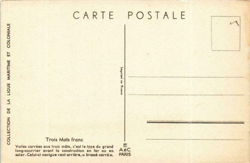 CPA AK Trois Mats franc SHIPS (754956)