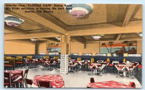 JUAREZ, MEXICO ~ Interior FLORIDA BAR & CAFE c1930s-40s R.M. Flores  Postcard