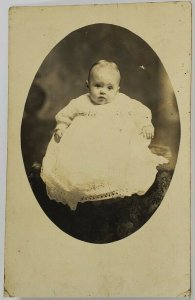 Dayton Ohio RPPC Cute Baby Pauline Leatherman (Stockert) Oakwood OH Postcard R3