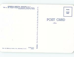 Unused Pre-1980 HOSPITAL SCENE Syracuse New York NY d5442