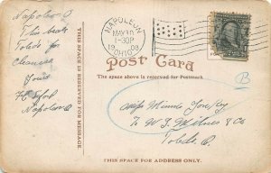 LPS82 Napoleon Ohio OH Postcard Main Street View