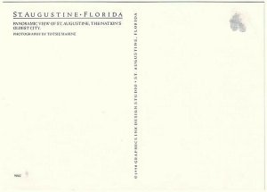 Panoramic View Of St. Augustine, Florida, 1990 Chrome Aerial View Postcard