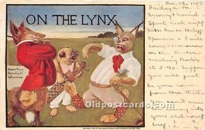 Old Vintage Golf Postcard Post Card Golf Postcard On the Lynx