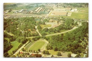 New High School Aerial View Moline IL llinois UNP Chrome Postcard O11