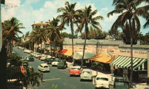 Vintage Postcard Worth Avenue Fifth Ave. Of the South Shops Palm Beach Florida