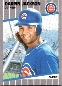 1989 Fleer Baseball Card Darrin Jackson Chicago Cubs sk10639