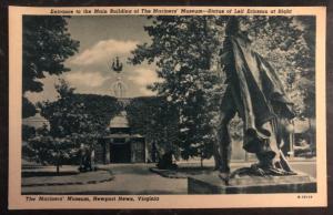 Mint Usa Real Picture Postcard RPPC Entrance Mariners Museum Newport News VA