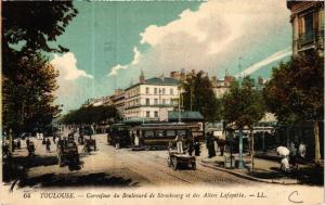 CPA TOULOUSE - Carrefour du Boulevard de Strasbourg et des Allées (582430)