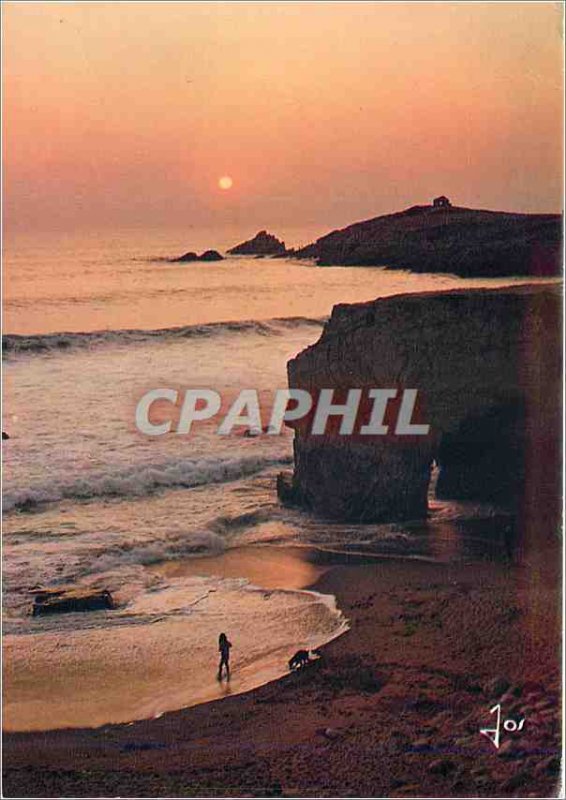 Modern Postcard The Colors Britain in Quiberon (56170) Last reflection of the...