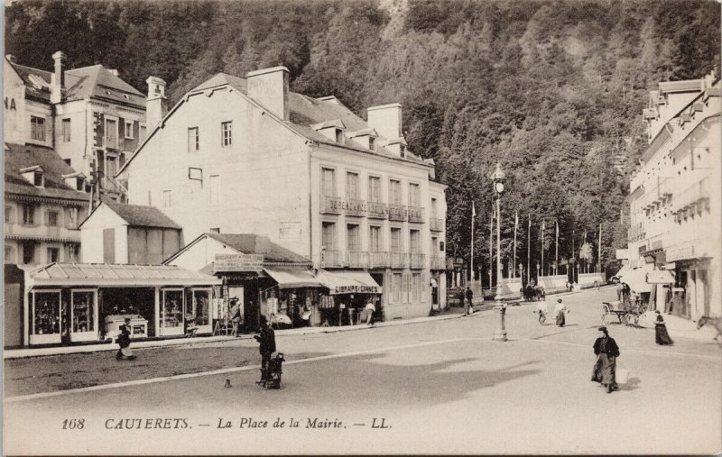 Cauterets France Le Place de la Mairie Hotel Regina Libraire Cannes Postcard E71