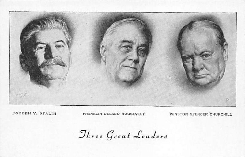 Stalin, Roosevelt, Churchill Churchill Unused 