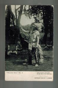 1909 Indianapolis IN USA Postcard Native American Indian Hiawatha Departs Cover