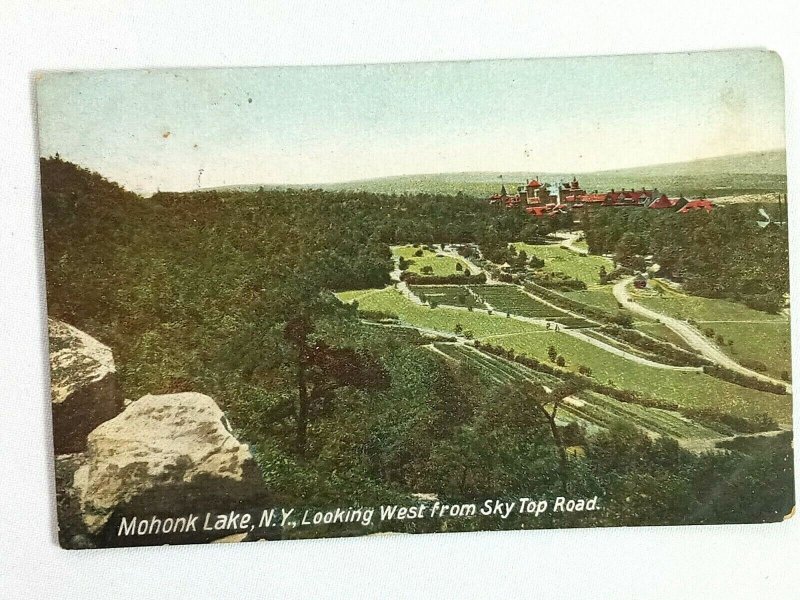 Vintage Postcard 1907 Sky Top Road Looking West Mohonk Lake NY New York