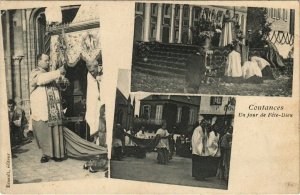 CPA COUTANCES Un jour de Fete- Dieu (38544)