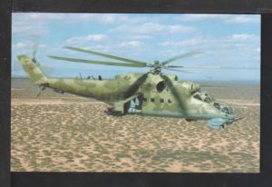 Mi-24 Hind Attack Helicopter Postcard 