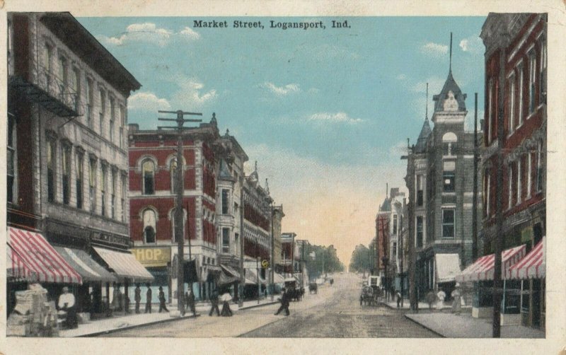 LOGANSPORT , Indiana , 1917 ; Market Street