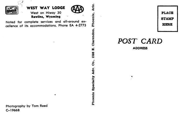 1950s West Way Lodge roadside Phoenix Specialty C-19668 Postcard 22-11521