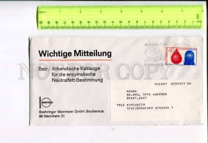 400284 GERMANY 1974 year real posted Mannheim national theatre old COVER 