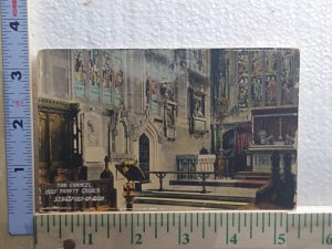 Postcard - The Chancel, Holy Trinity Church - Stratford-On-Avon, England