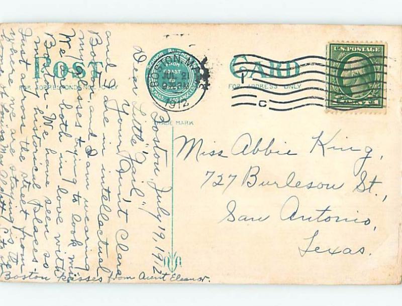 Divided-Back BEANTOWN - BEAN POT Boston Massachusetts MA ho7178