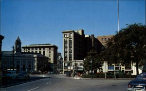 Stamford Connecticut CT Street Scene 1950s-60s Postcard