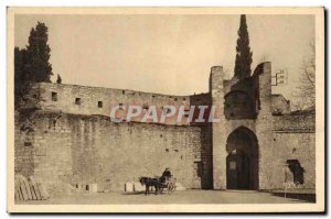 Old Postcard Chateau Cahors Ramparts and the door Saint Michel