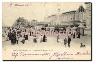 Old Postcard Malo Les Bains Casino & La Digue