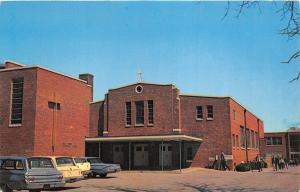Dover Delaware~Holy Cross Church & School on S Bradford Street~Classic Cars~'50s